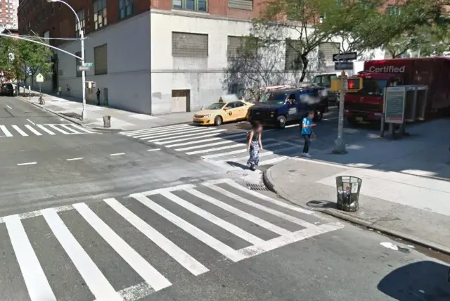 West 55th Street and 10th Avenue, where the collision took place.